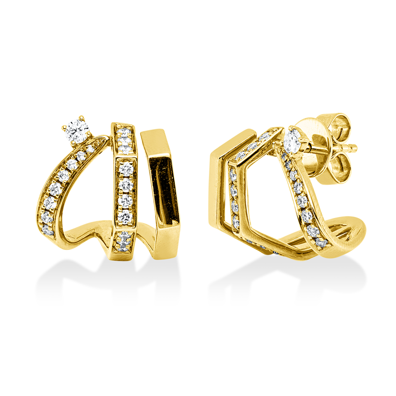 Modern Woman Ohrstecker Gelbgold 18kt 0,2ct