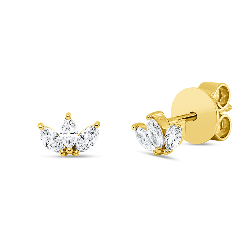 Modern Woman Ohrstecker Gelbgold 18kt 0,21ct