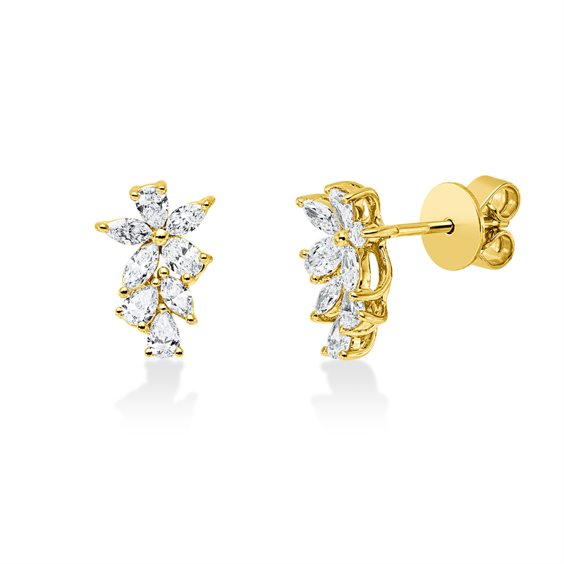 Modern Woman Ohrstecker Gelbgold 18kt 0,66ct