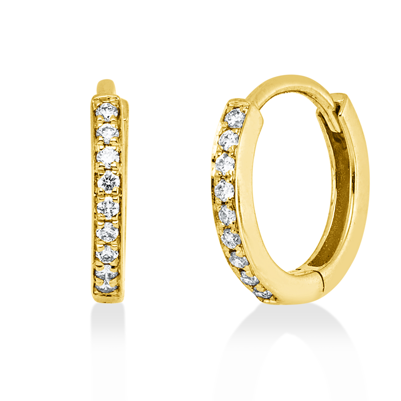 Modern Woman Creolen Gelbgold 18kt 0,04ct