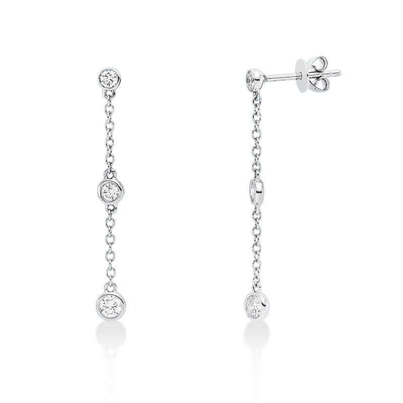 Modern Woman Ohrschmuck Weißgold 18kt 0,39ct