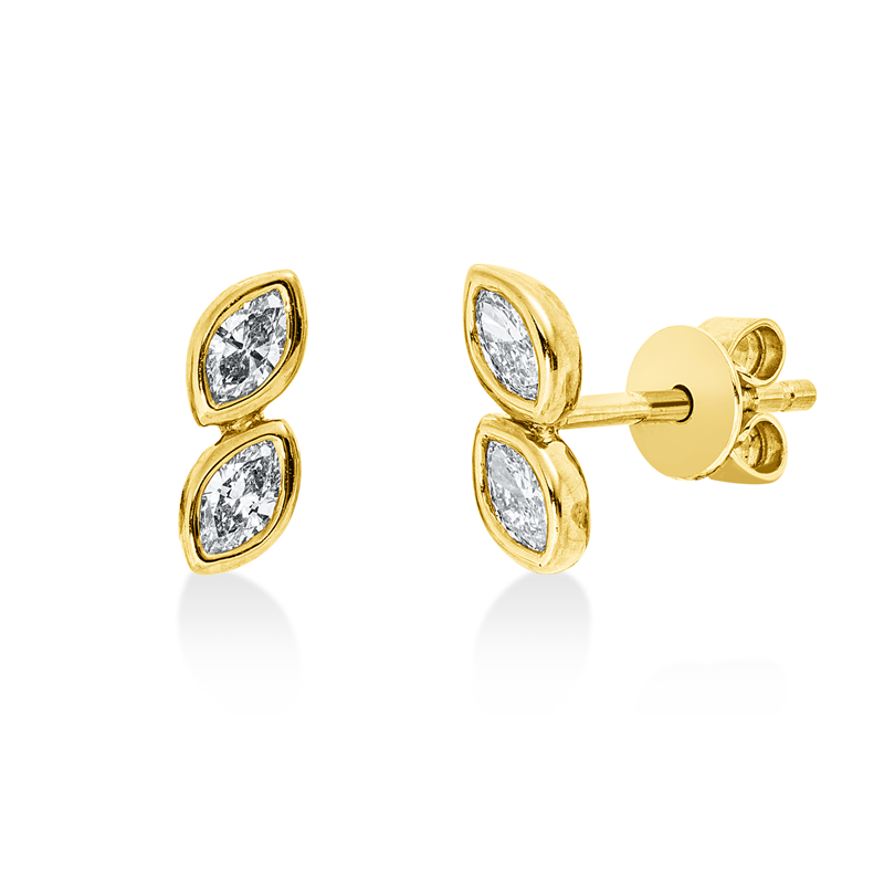 Modern Woman Ohrstecker Gelbgold 18kt 0,29ct