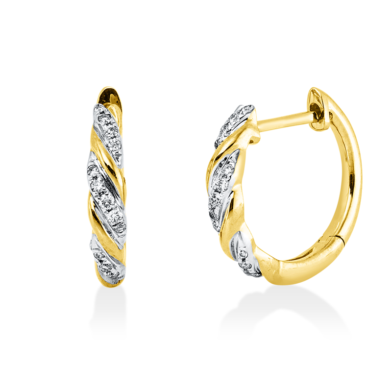 Modern Woman Creolen Gelbgold 18kt 0,07ct