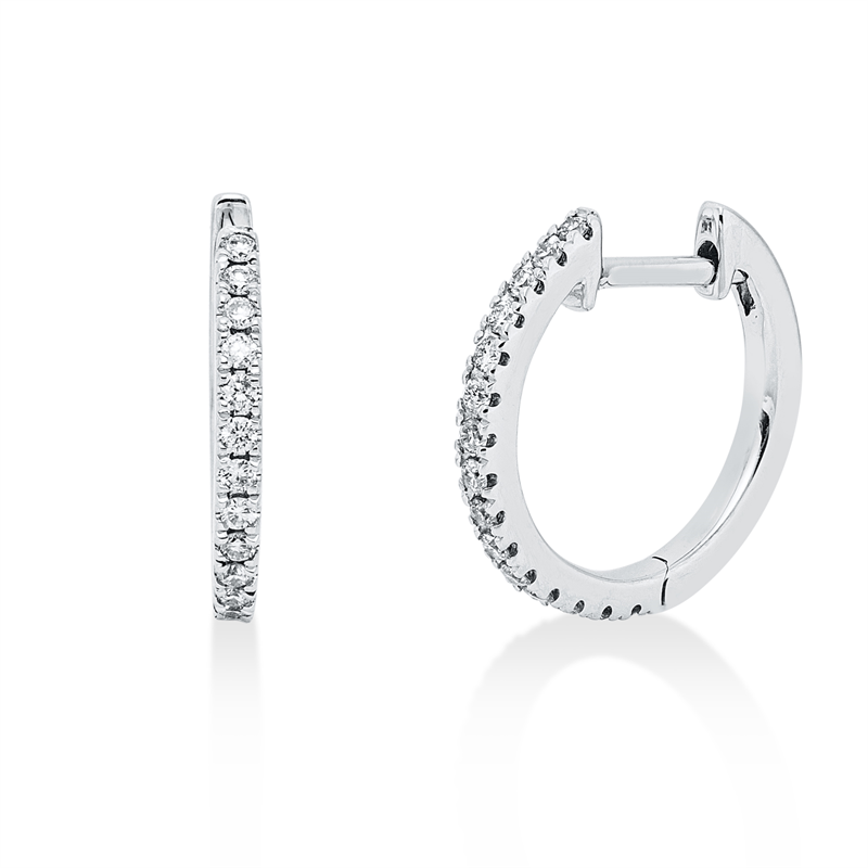 Modern Woman Creolen Weißgold 18kt 0,16ct