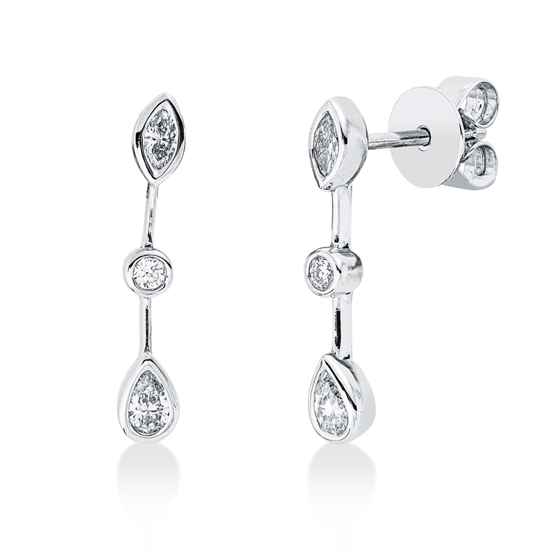 Modern Woman Ohrstecker Weißgold 18kt 0,42ct