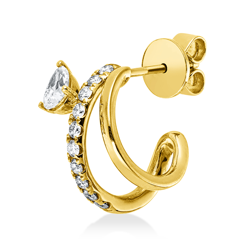 Modern Woman Ohrstecker Gelbgold 18kt 0,33ct