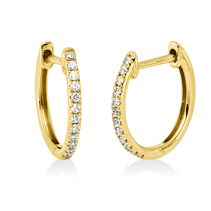 Modern Woman Creolen Gelbgold 18kt 0,1ct