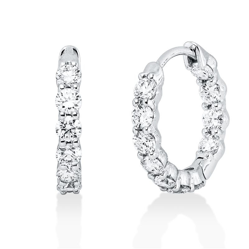 Modern Woman Creolen Weißgold 18kt 1,03ct