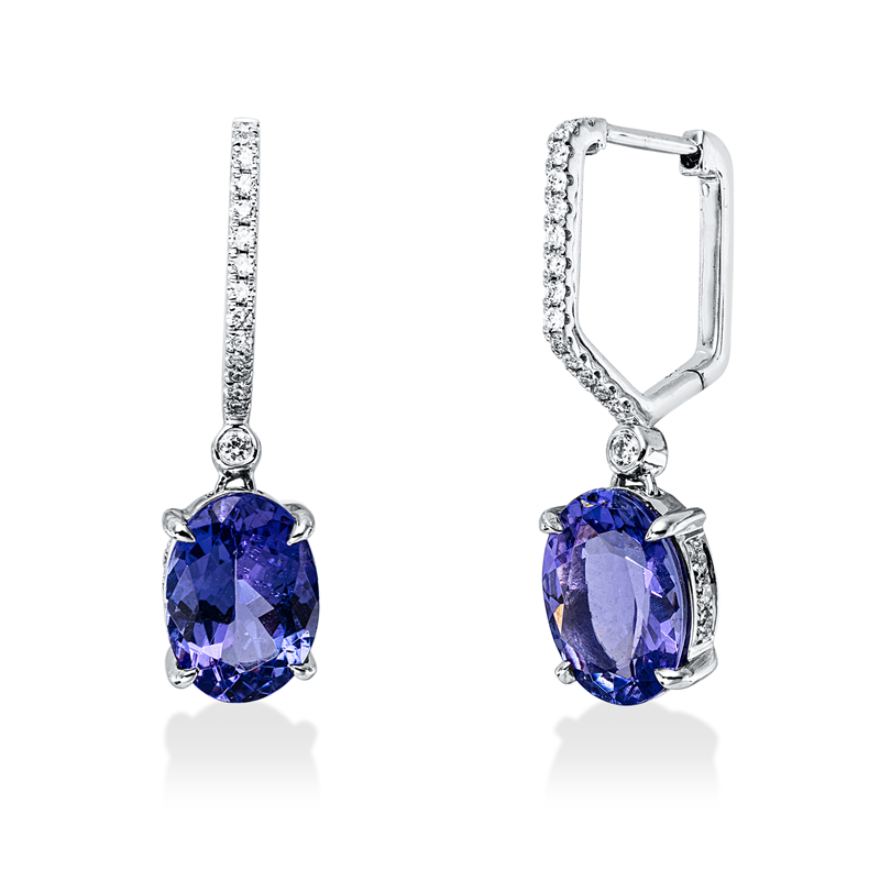 Farbstein Classic Ohrschmuck Weißgold 18kt 0,18ct