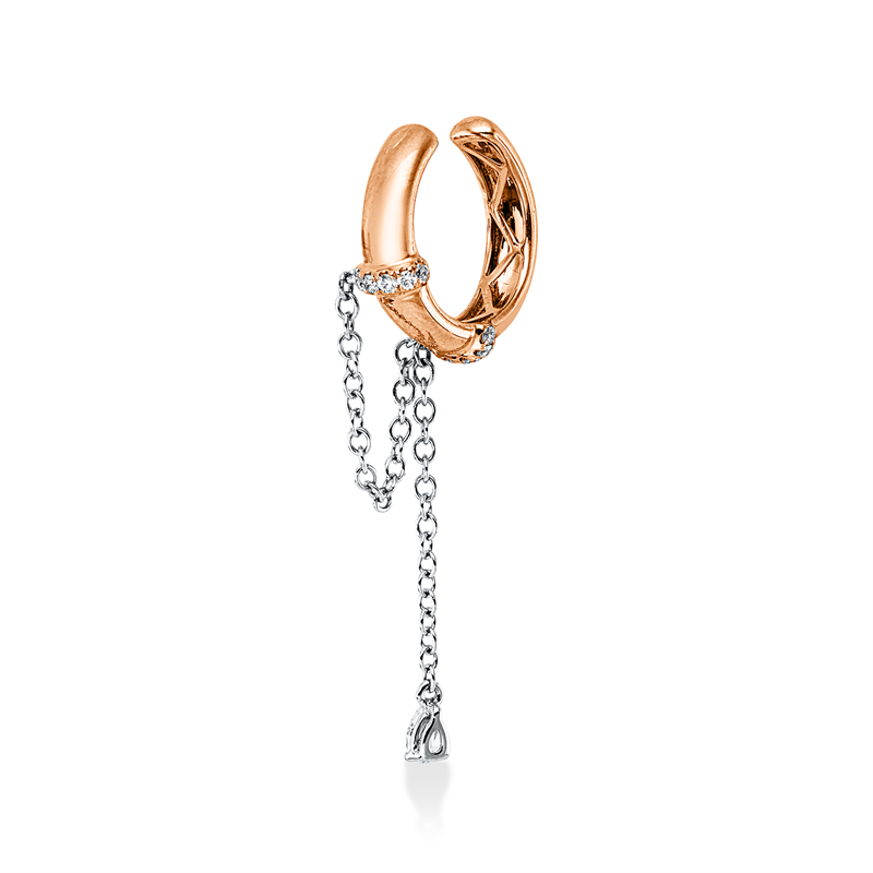 Modern Woman Ohrschmuck Rotgold / Weißgold 18kt 0,12ct