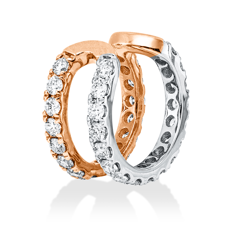Modern Woman Ohrschmuck Rotgold / Weißgold 14kt 0,59ct