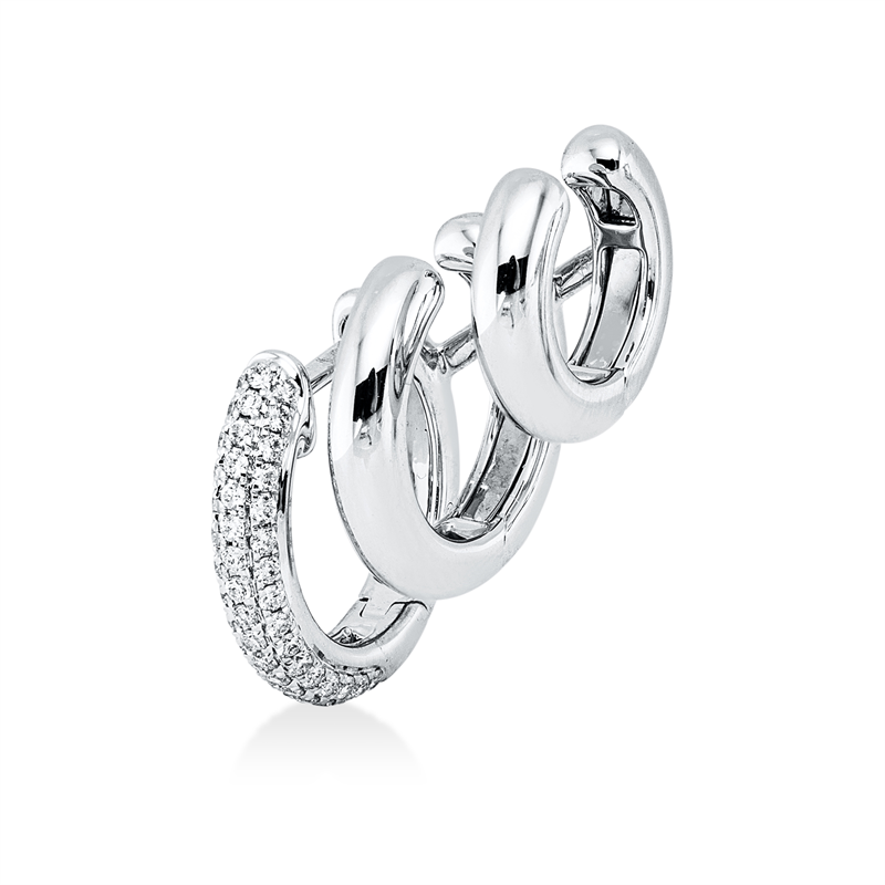 Modern Woman Ohrschmuck Weißgold 18kt 0,18ct