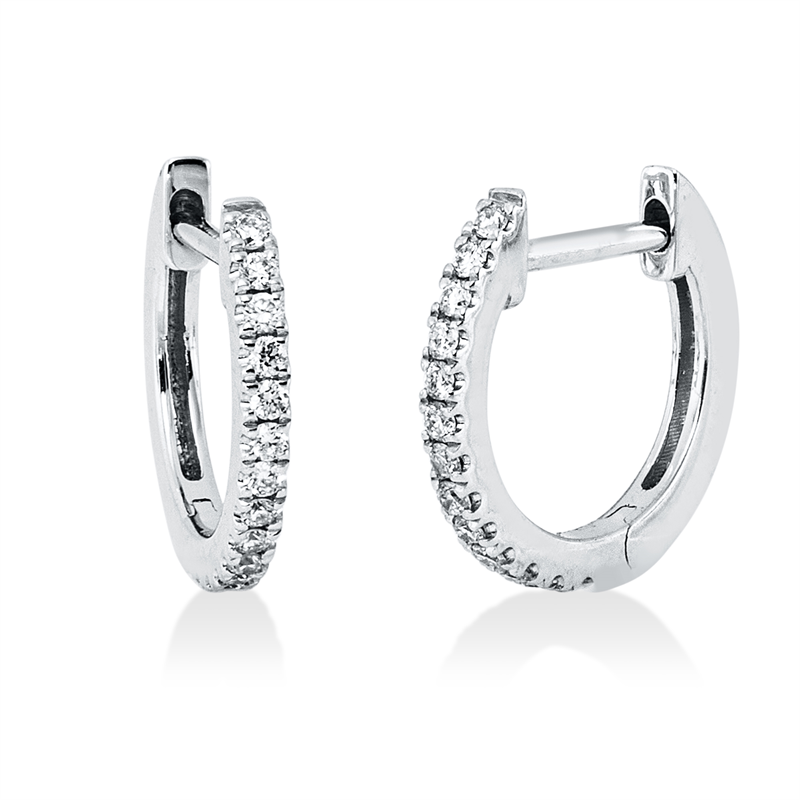 Modern Woman Creolen Weißgold 18kt 0,08ct