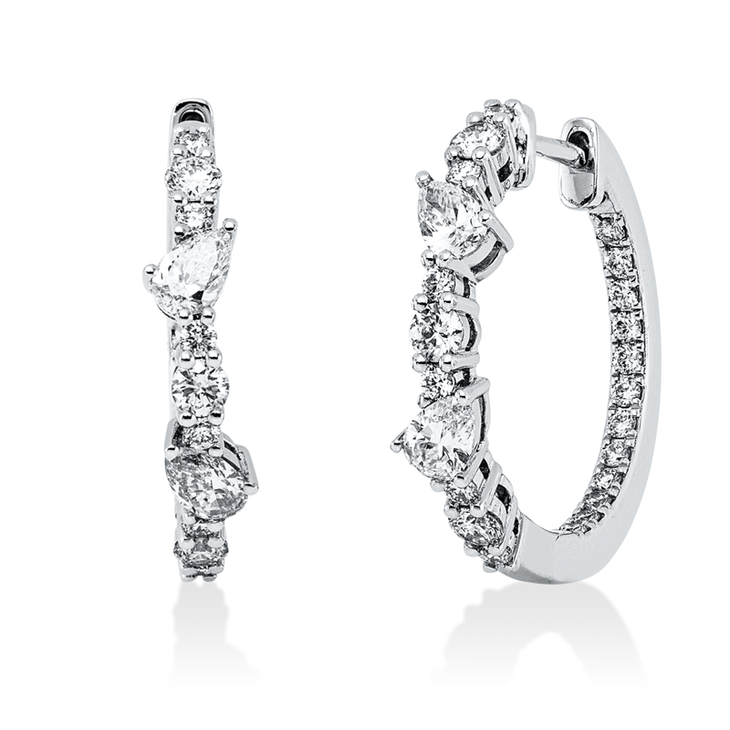 Modern Woman Creolen Weißgold 18kt 1,22ct