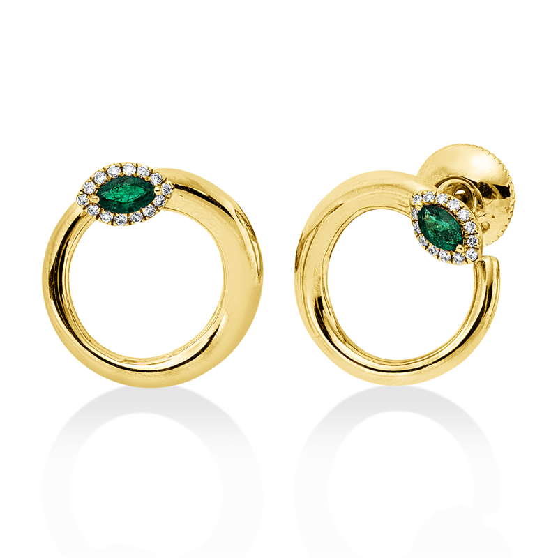 Farbstein Classic Ohrstecker Rotgold 18kt 0,81ct