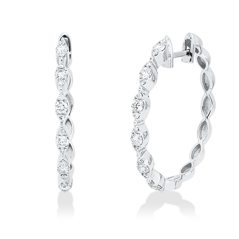 Modern Woman Creolen Weißgold 18kt 0,45ct