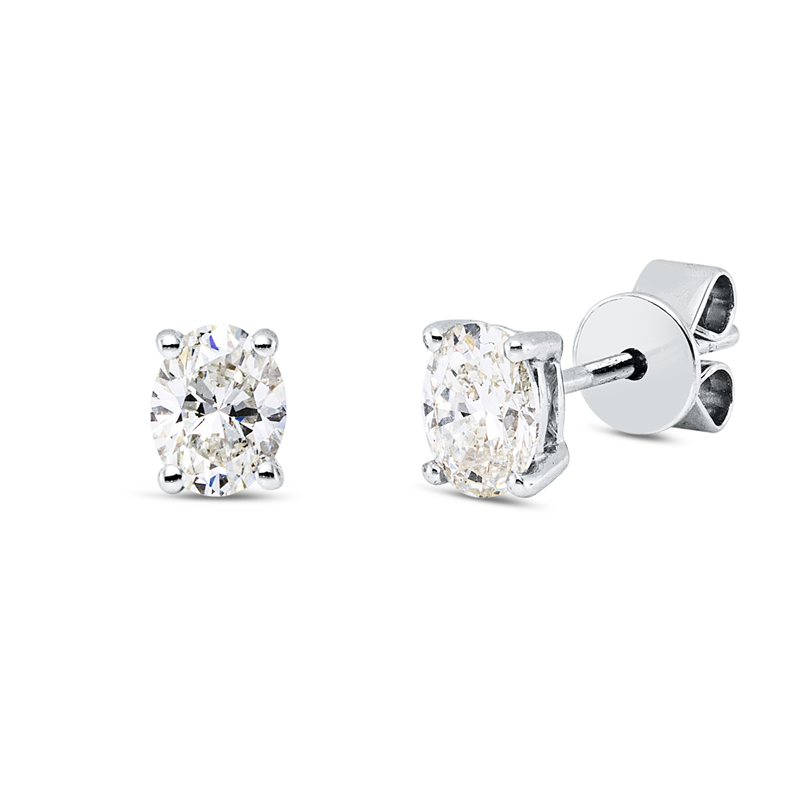 Solitaire Ohrstecker Weißgold 18kt 0,56ct