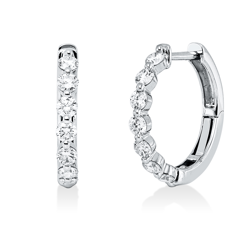 Modern Woman Creolen Weißgold 18kt 0,71ct