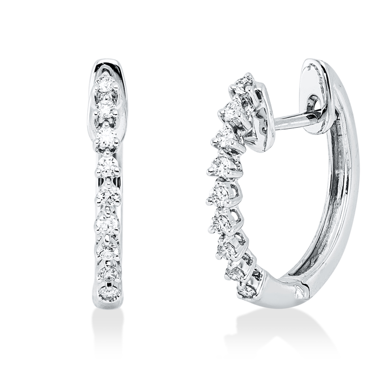Modern Woman Creolen Weißgold 18kt 0,15ct