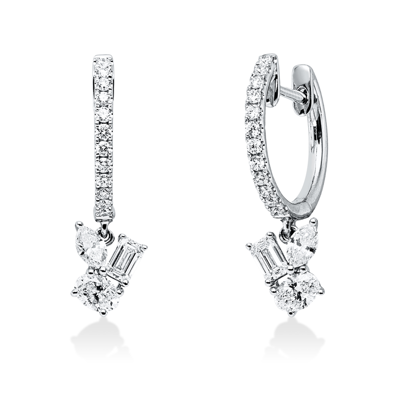 Exklusiv Ohrschmuck Weißgold 18kt 1,12ct