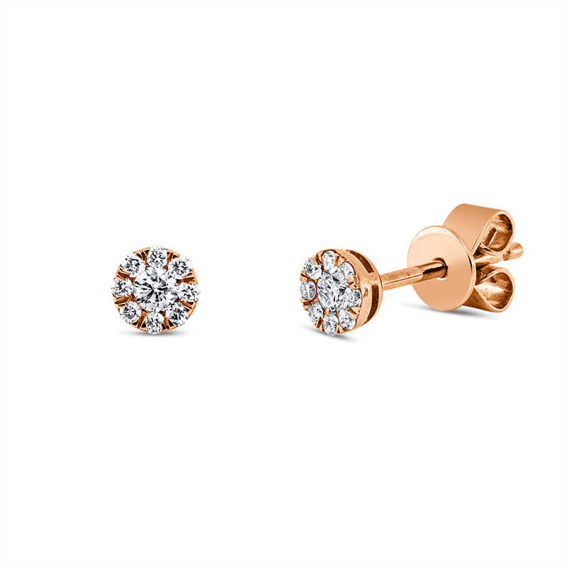 Modern Woman Ohrstecker Rotgold 18kt 0,14ct