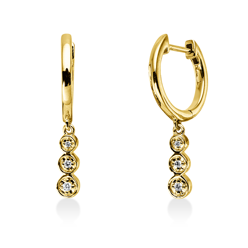 Modern Woman Ohrschmuck Gelbgold 18kt 0,04ct