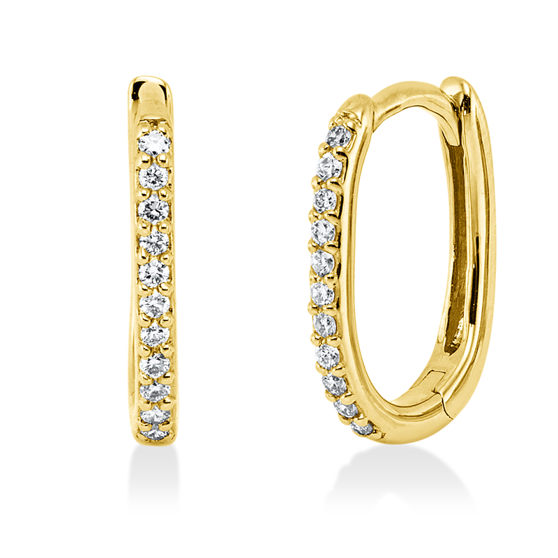 Modern Woman Creolen Gelbgold 18kt 0,11ct