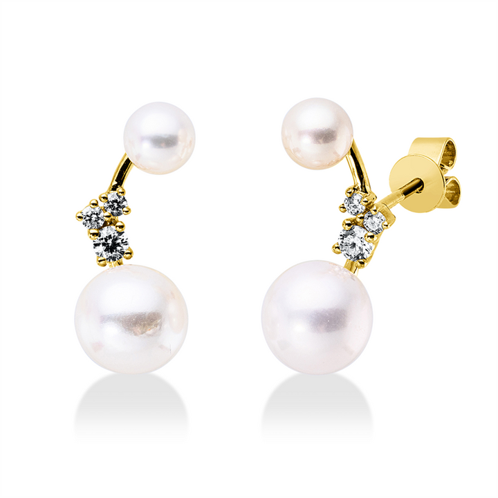 Perle Ohrschmuck Gelbgold 18kt Ref-2Z110