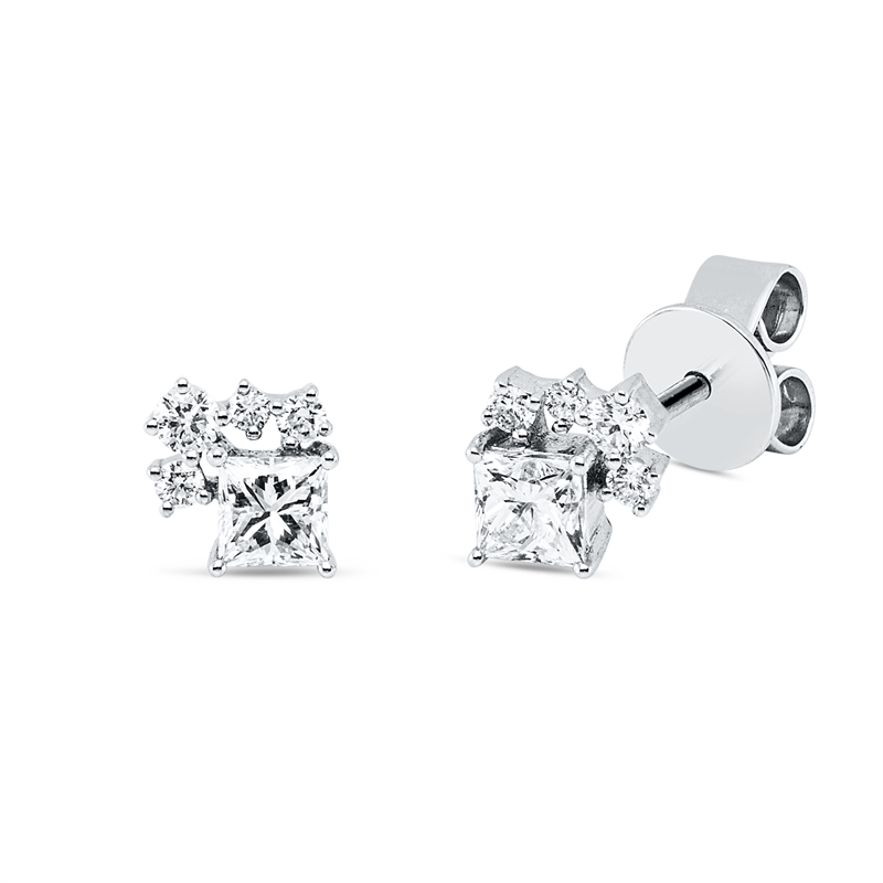Modern Woman Ohrstecker Weißgold 18kt Ref-2Z124
