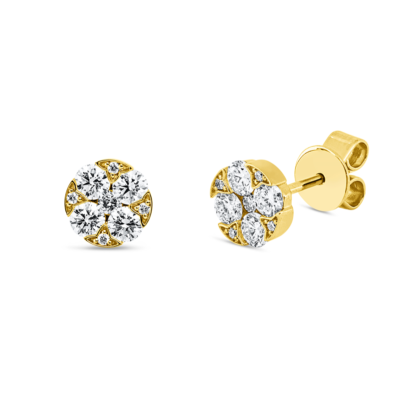 Modern Woman Ohrstecker Gelbgold 18kt Ref-2Z125