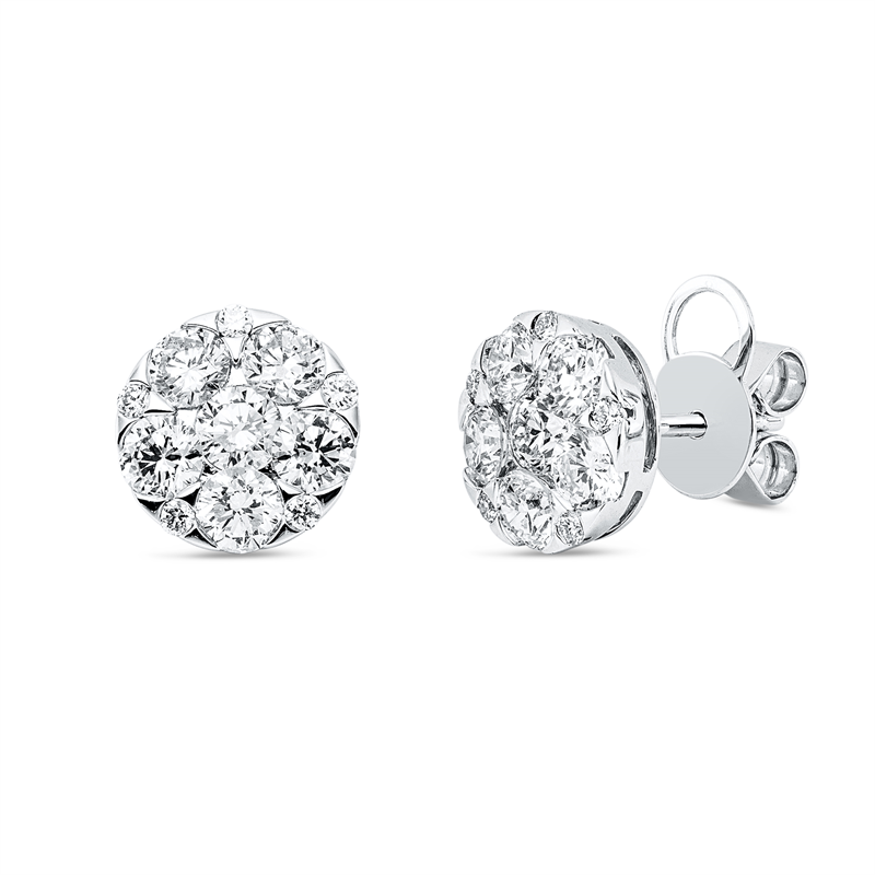 Illusion Classic Ohrstecker Weißgold 18kt 2,43ct