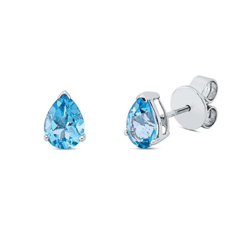Farbstein Fashion Ohrstecker Weißgold 18kt Ref-2Z189