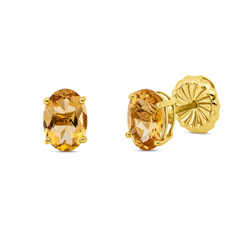 Farbstein Fashion Ohrstecker Gelbgold 18kt Ref-2Z191
