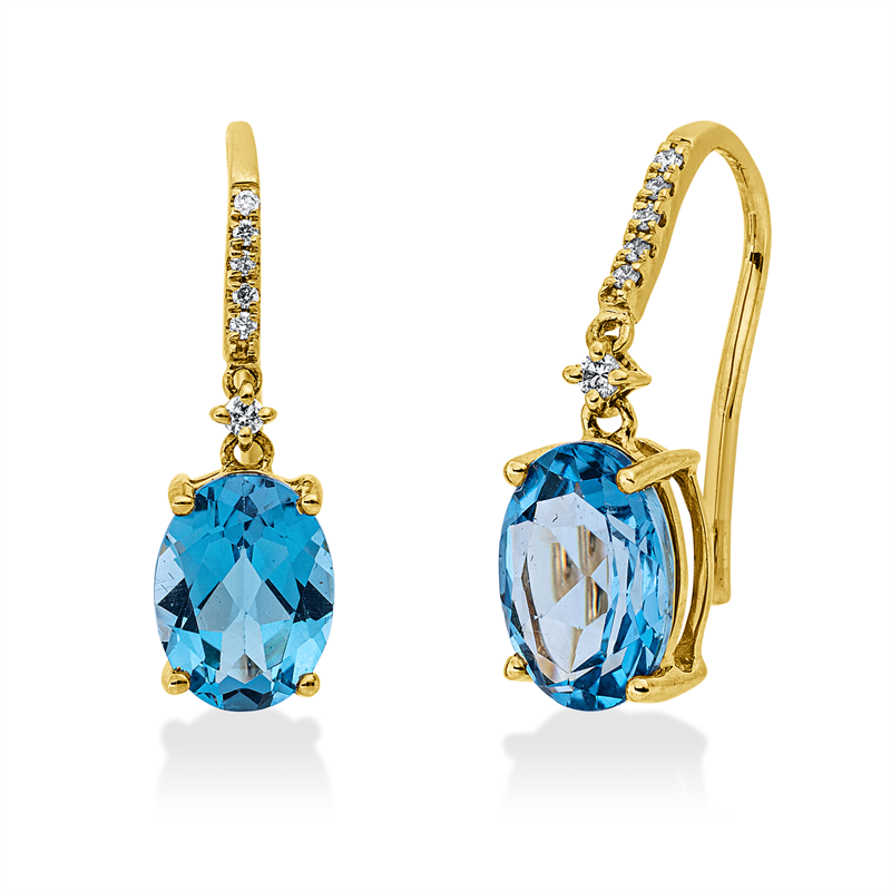 Farbstein Fashion Ohrschmuck Gelbgold 18kt Ref-2Z196