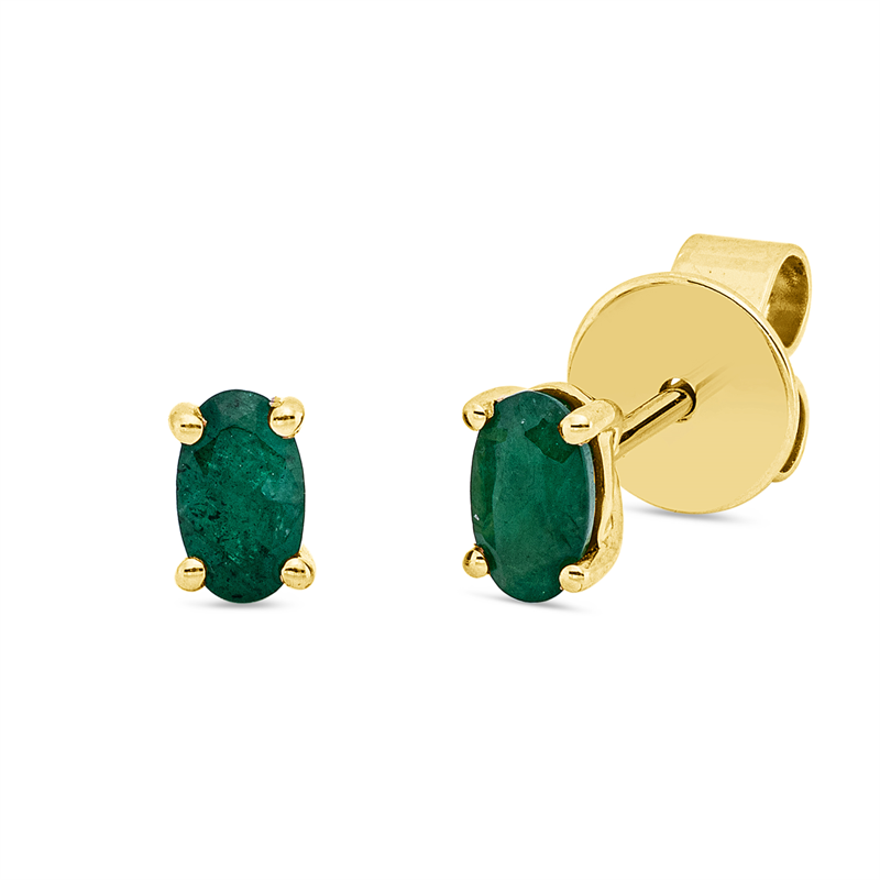 Farbstein Classic Ohrstecker Gelbgold 18kt Ref-2Z228