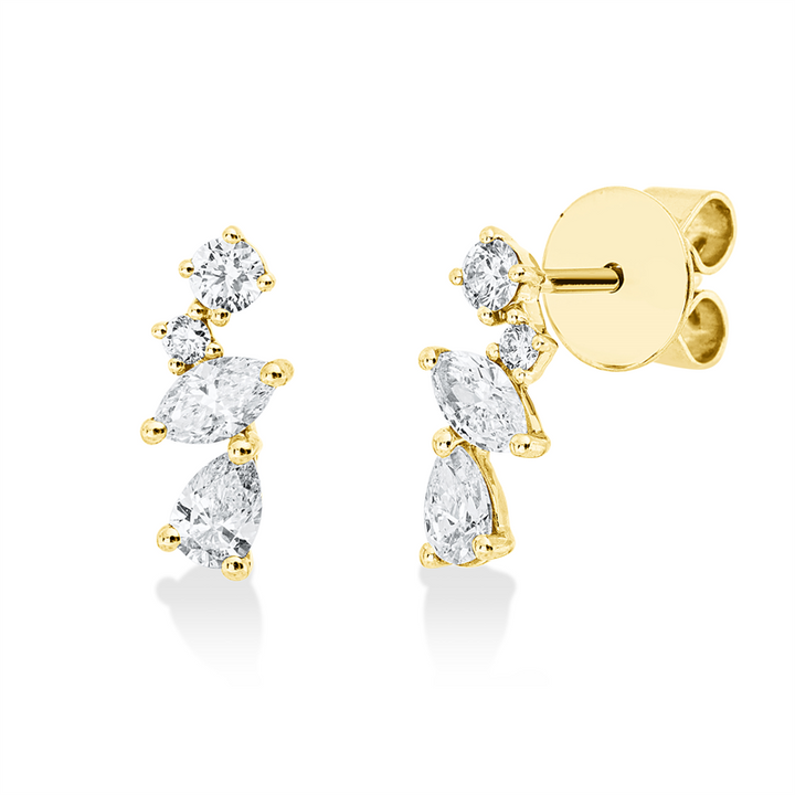 Modern Woman Ohrstecker Gelbgold 18kt Ref-2Z249
