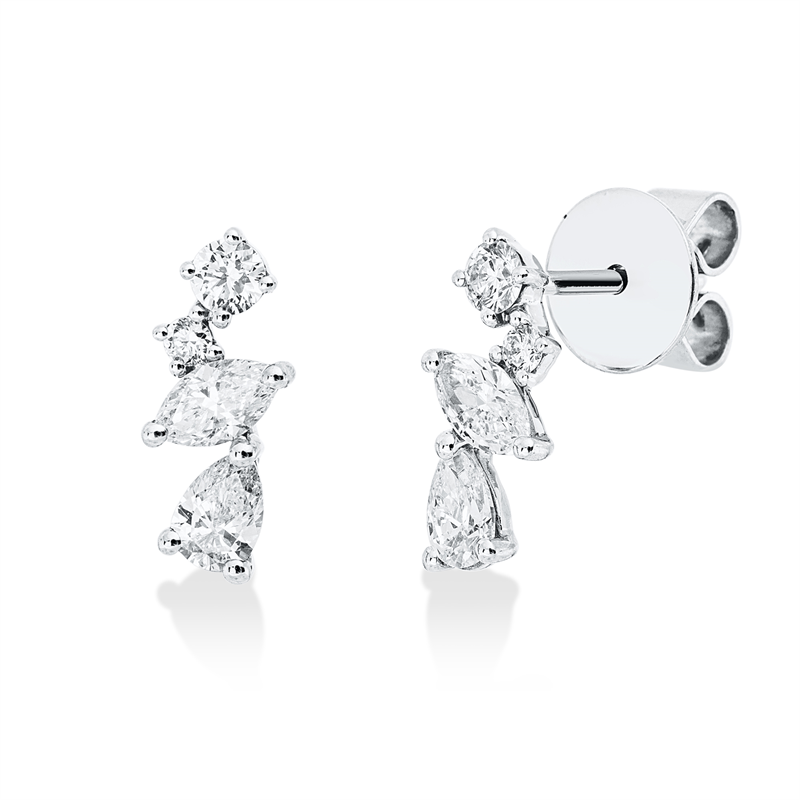 Modern Woman Ohrstecker Weißgold 18kt Ref-2Z249