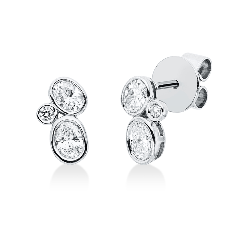 Modern Woman Ohrstecker Weißgold 18kt Ref-2Z250