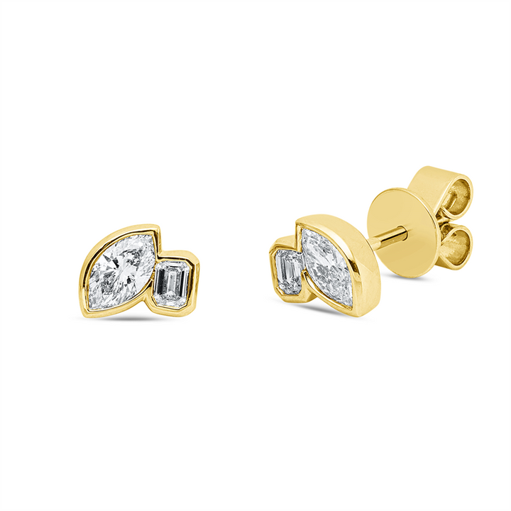 Modern Woman Ohrstecker Gelbgold 18kt Ref-2Z274