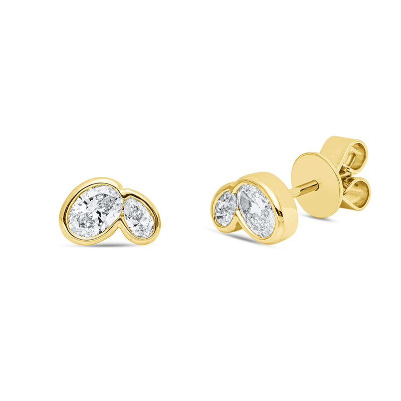 Modern Woman Ohrstecker Gelbgold 18kt Ref-2Z275