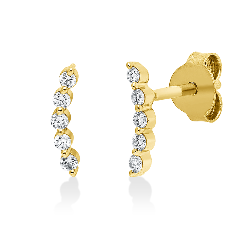 Modern Woman Ohrstecker Gelbgold 18kt Ref-2Z335