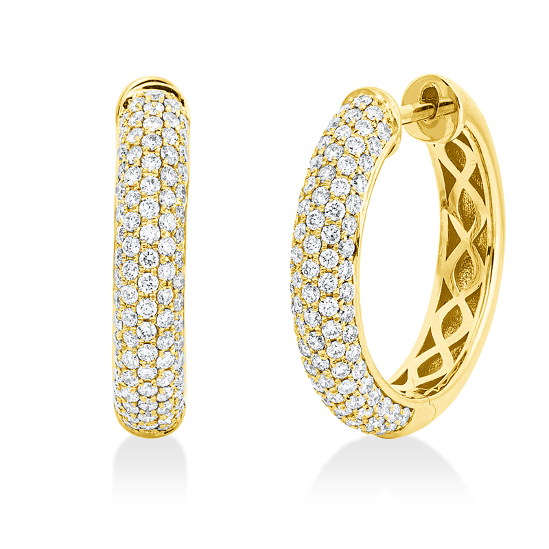 Pavé Creolen Gelbgold 18kt Ref-2Z562
