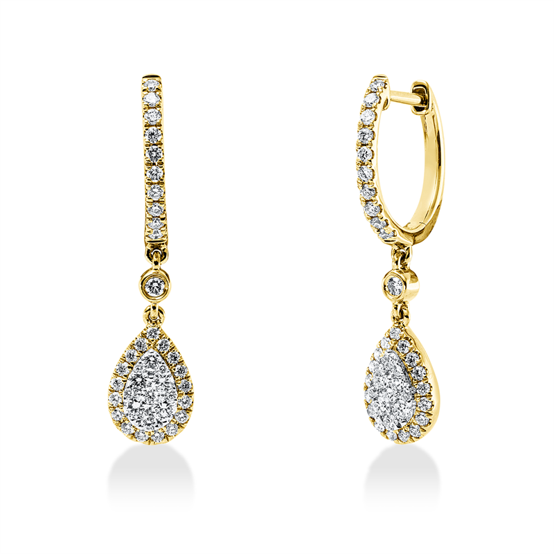 Illusion Classic Ohrschmuck Gelbgold / Weißgold 18kt Ref-2Z570