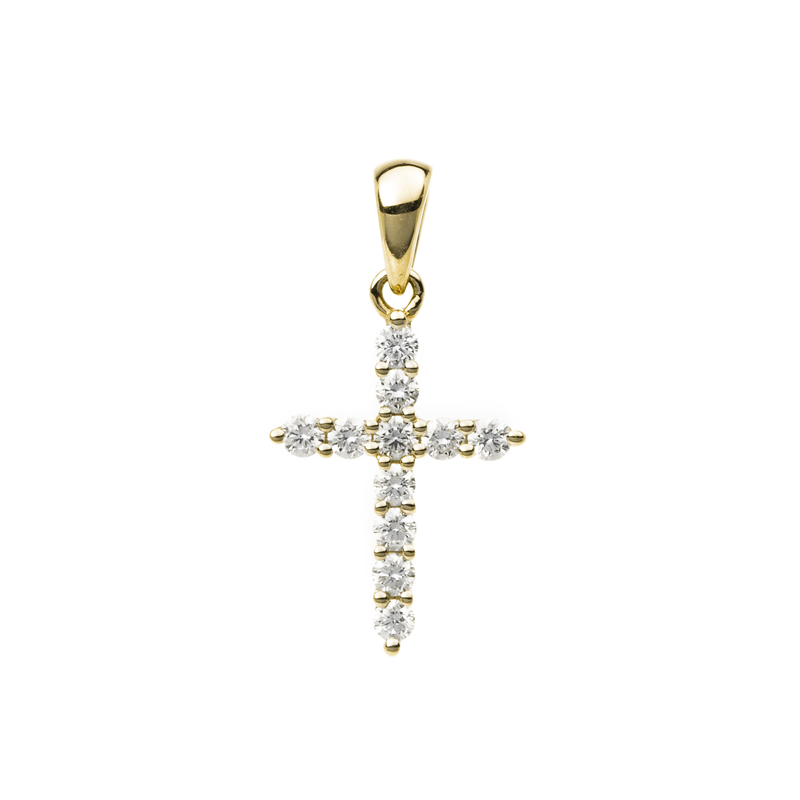 Kreuz Anhänger Gelbgold 18kt Ref-3A714