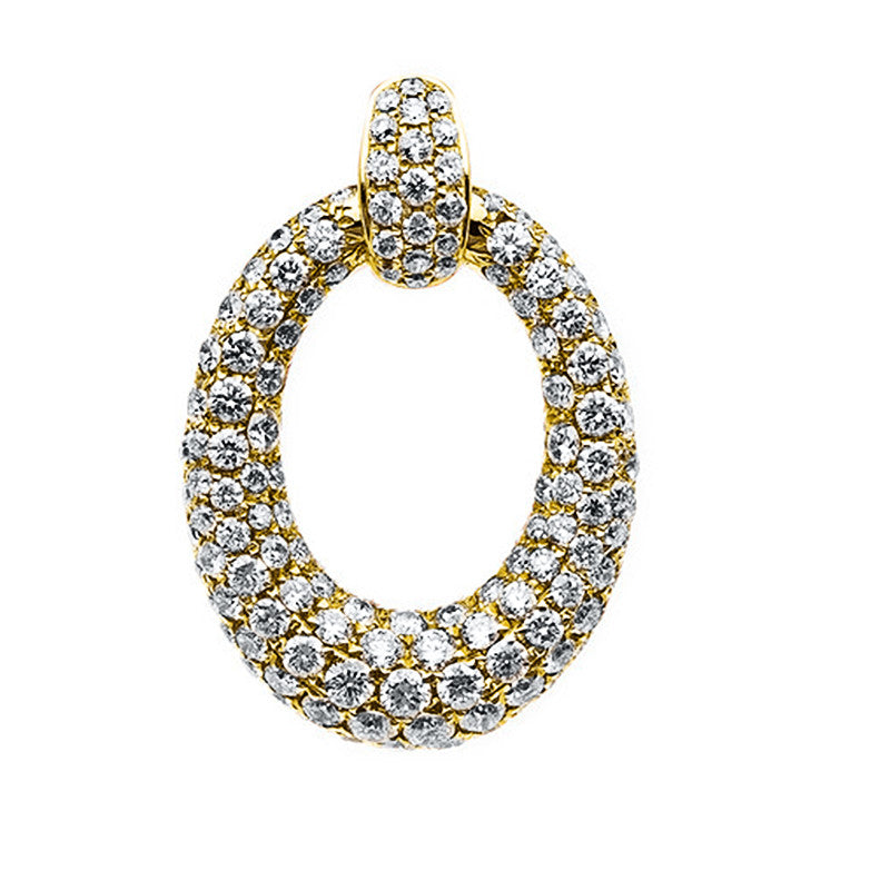 Pavé Anhänger Gelbgold 18kt 1,25ct