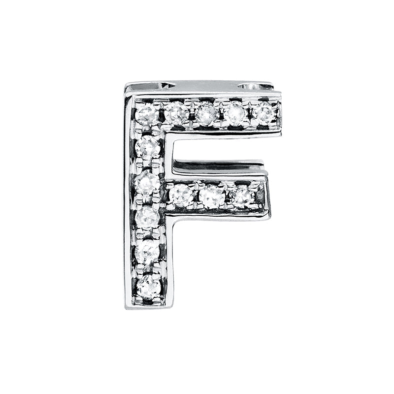 "F" Buchstabe Anhänger 14kt 0,03ct