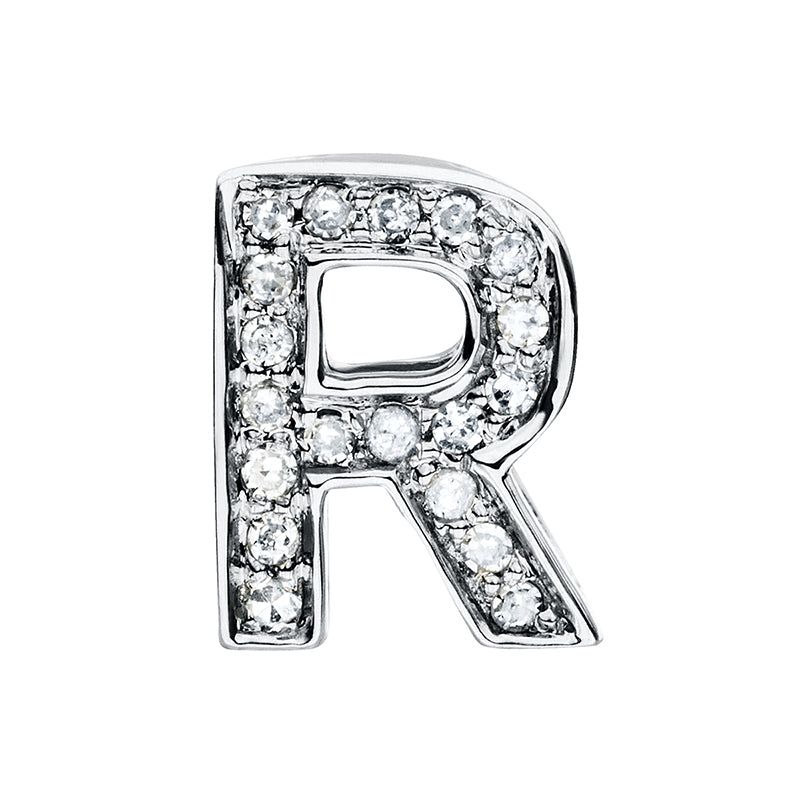 "R" Buchstabe Anhänger 14kt 0,04ct