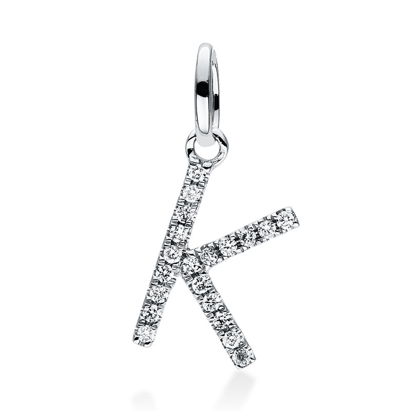 Buchstabe Anhänger Weißgold 18kt 0,04ct
