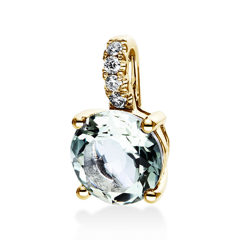 Farbstein Classic Anhänger Gelbgold 18kt 0,06ct
