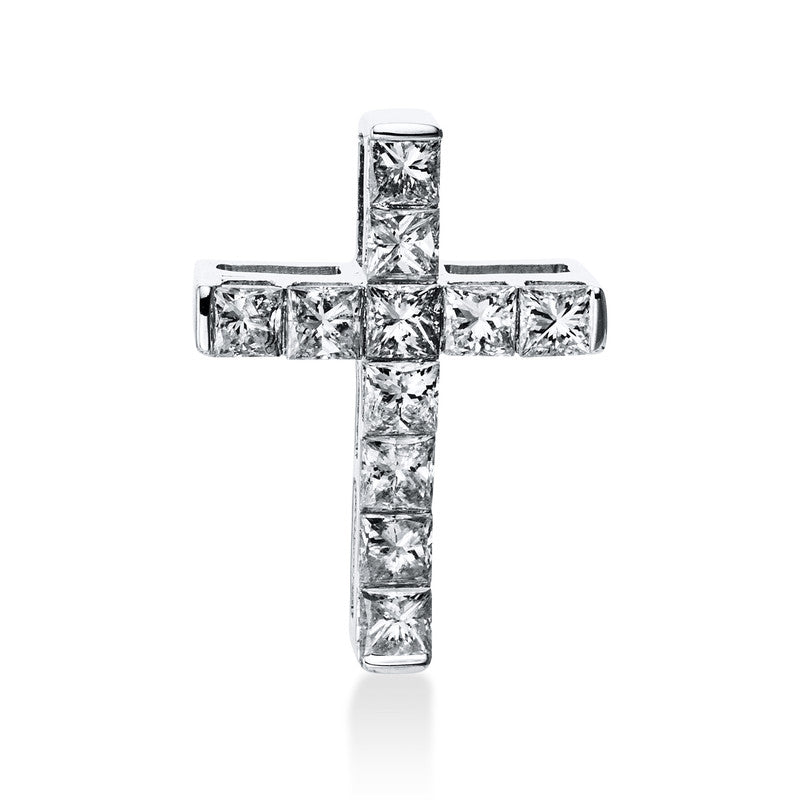 Kreuz Anhänger Weißgold 18kt Ref-3E793